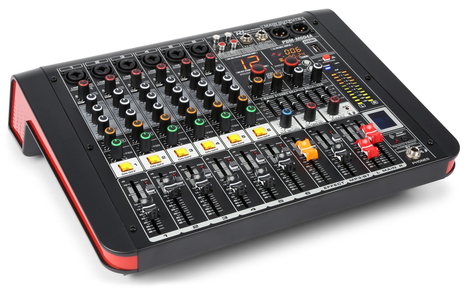 PDM-M604A 6-Channel Powered Mixer